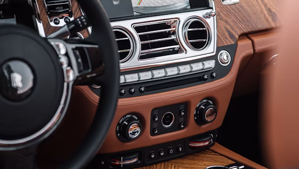 black and brown bmw car interior